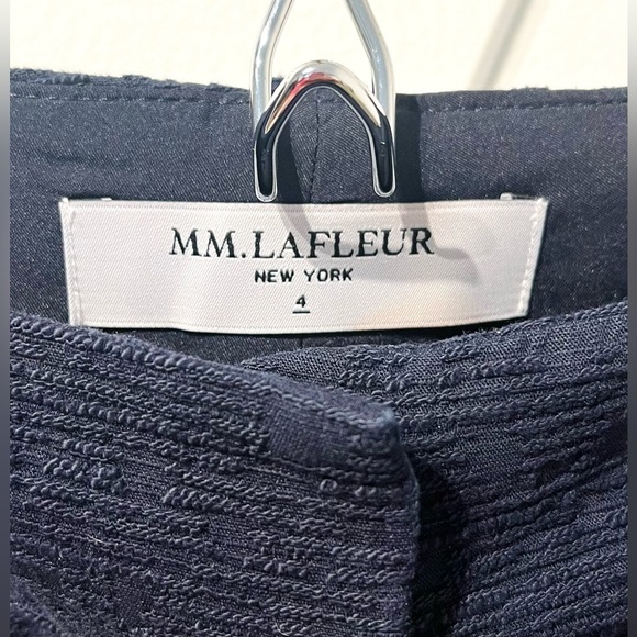 MM Lafleur Navy Textured The Chester Pant Size 4 - Picture 4 of 8